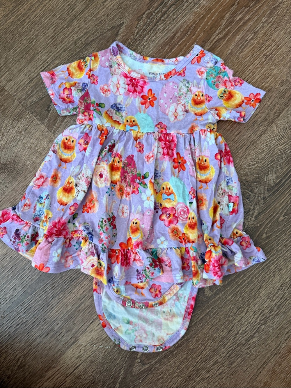 Posh Peanut Lavender Chick & Floral One-Piece